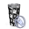 thumbnail image 2 of 16oz Tumblers Black Halloween Ghosts and Skulls Stainless Steel Vacuum Insulated Double Wall Travel Tumbler Cups Mug with Lid and Straw,Cleaning Brush for Coffee,Tea, 2 of 4