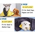 thumbnail image 2 of HAHDAXIA 2 Pack Dog Towels Super Absorbent Pet Bath Towel Microfiber Dog Drying Towel for Small Medium Large Dogs and Cats, Machine Washable, 19.7Inch x 39.4Inch, Yellow-Grey & Green-Grey, 2 of 7
