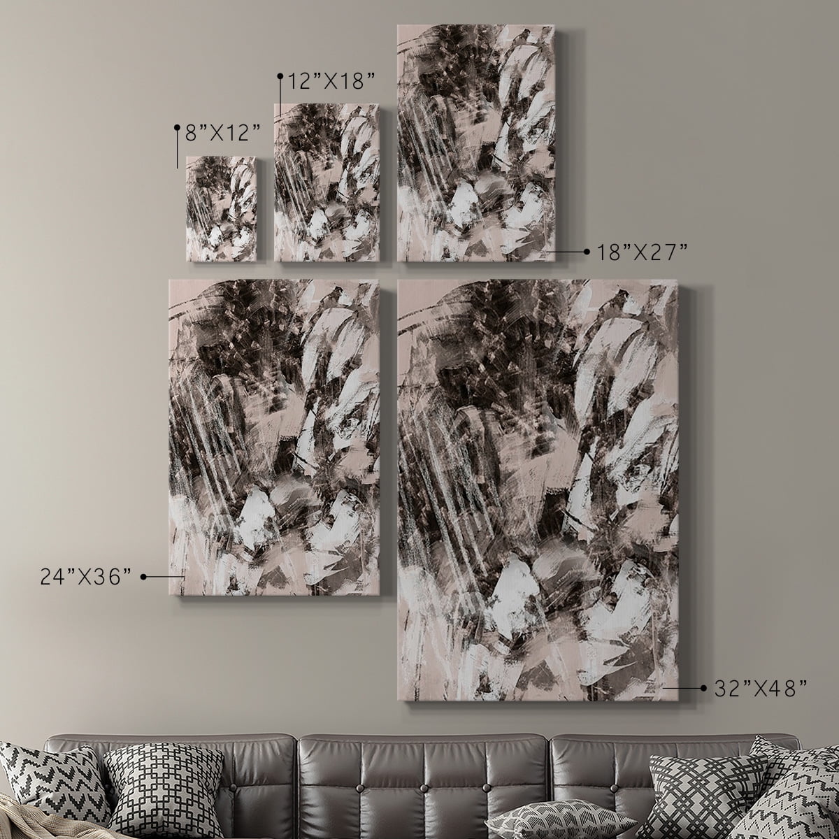 Blush Blackboard I Premium Gallery Wrapped Canvas - Ready to Hang