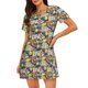 thumbnail image 1 of Balery Sicilian Style Camisón de manga corta con cuello redondo para mujer, cómodo y elegante., 1 of 6