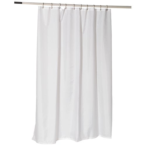 Nylon Fabric Shower Curtain Liner w/ Reinforced Header and Metal ...