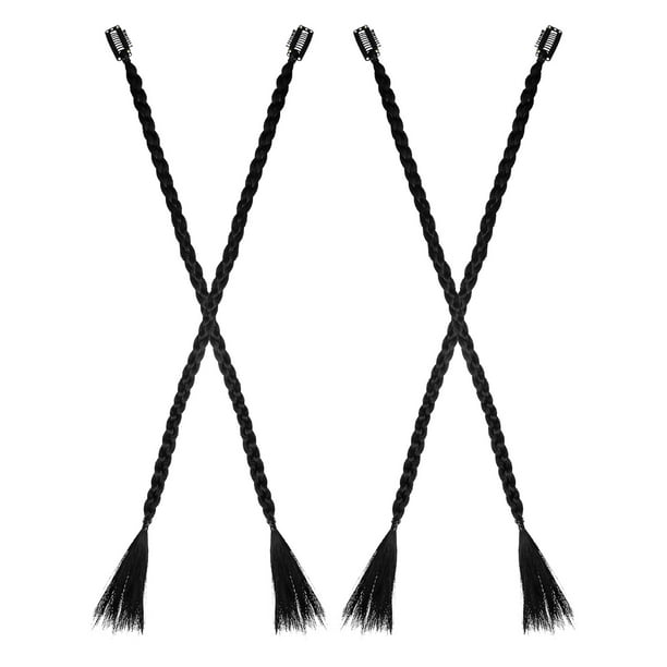CRAFTHROU 4Ud Extensiones De Coleta Trenzada Sintética Clip in Para Peinados Mujer
