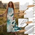 thumbnail image 6 of Xixirimido Lotus Flower Leaf Dragonfly Print Maxi Dress for Women Crewneck Sleeveless Dresses A-line Casual Flowy Summer Beach Long Sundresses with Pockets Vacation Wear, Size 3XL, 6 of 7