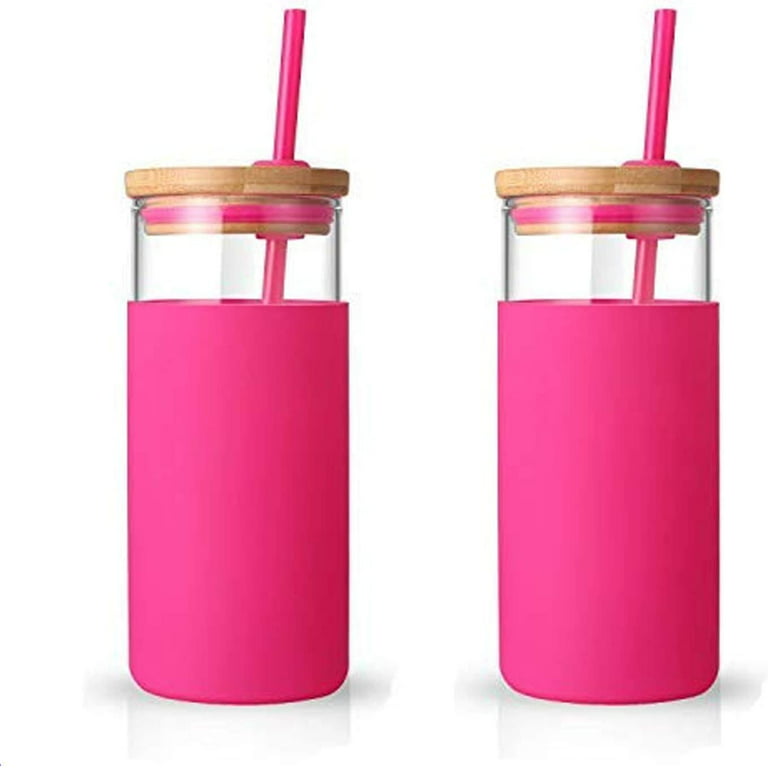 tronco 20 oz Glass Tumbler Water Bottle Straw Bamboo Lid Review 