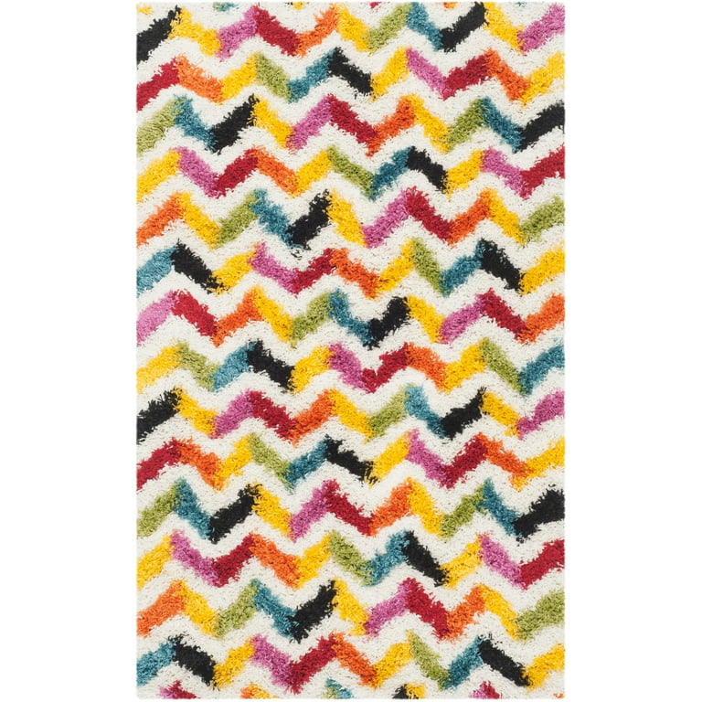 Safavieh Kids Shag 3 x 5 Multi Indoor Chevron Kids Throw Rug Safavieh Kids Shag 3 x 5 Multi Indoor Chevron Kids Throw Rug