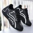 thumbnail image 2 of Xiaoxatg Men's Casual Leather Sneakers Fashion Athletic Sport Footwear Comfortable Daily Walking Shoes 9 Black, 2 of 3