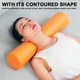 thumbnail image 3 of Cervical Neck Roll Pillow, Memory Foam Cylinder Pillow for Neck & Lumbar Pain Relief, Washable Cover, 3 of 5
