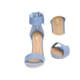 thumbnail image 3 of BLISSFUL STEP Women's Block Heels Zipper Buckle Ankle Strap Sandals Denim Blue 7, 3 of 8
