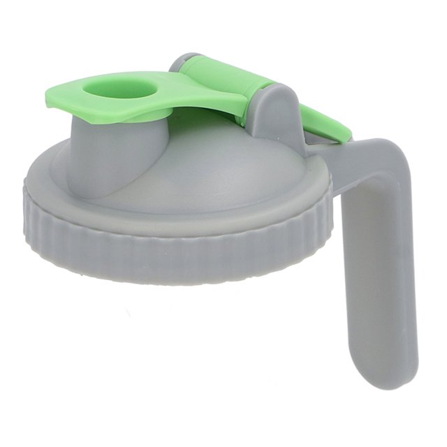 Tapas de tarro de albañil con asa, verde, gris, selladas, fáciles de transportar, tapa abatible para tarro de albañil de 88 mm