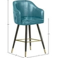 thumbnail image 3 of Meridian Furniture  bosa Soft Blue Vegan Leather Counter Stool (Set of 2), 3 of 8