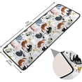 thumbnail image 2 of SKYSONIC 2'X6' Cartoon Childish Cute Cats Runner Rug with Rubber Backing, Non Slip Entryway Rug Runner Washable Soft Area Rug Carpet for Hallway Bedroom Kitchen Decor, 2 of 6