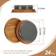 thumbnail image 2 of Unique Bargains Regular Mouth Mason Jar Lids Wooden Storage Canning Jar Lids Ball Jars Bamboo Wooden Lids (24 PCS), 2 of 7