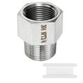 thumbnail image 1 of Adaptador de tubería Uxcell de acero inoxidable 3/4" NPT hembra x 3/4" NPT macho, reductor, bushing hexagonal, conector de tubería para agua, aceite y gas, 1 of 6