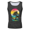 thumbnail image 4 of Caqnni Men's Sleeveless Shirt Workout Swim Shirt Gym Muscle Athletic Beach Tank Top(Black,M), 4 of 4