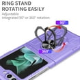 thumbnail image 4 of TECH CIRCLE Galaxy Z Flip 6 Case,Rugged Military Grade Anti-Fall Shockproof Heavy Duty Protective Phone Case with Kickstand Magnetic Ring Stand Full Body Case For Samsung Galaxy Z Flip 6 2024,Purple, 4 of 11