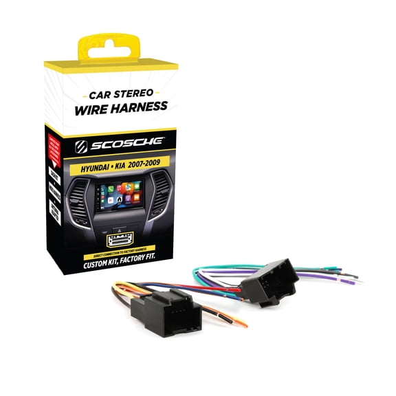 Scosche HY09B Wire Harness Connector Compatible w/ Select 2007-2012 Non-Amplified Kia & Hyundai