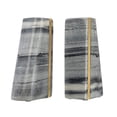 thumbnail image 4 of Main + Mesa Modern Marble Bookends with Brass Detail, Set of 2, Grey, 4 of 5