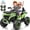 Green-A, variant on Joyracer ATV for Kids, 24 Volt Ride on Toys, 800W 4 Wheeler with 2 XL Seater, EVA Tires Power Car Wheels with Remote, Knee Pad, Music, Bluetooth, USB, Age 3-8, Max Speed Up to 5 MPH, Black