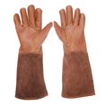 thumbnail image 2 of 1 par de guantes de jardinería de cuero, resistentes a espinas y cortes, guantes de trabajo de jardín tipo guantelete. L, 2 of 9