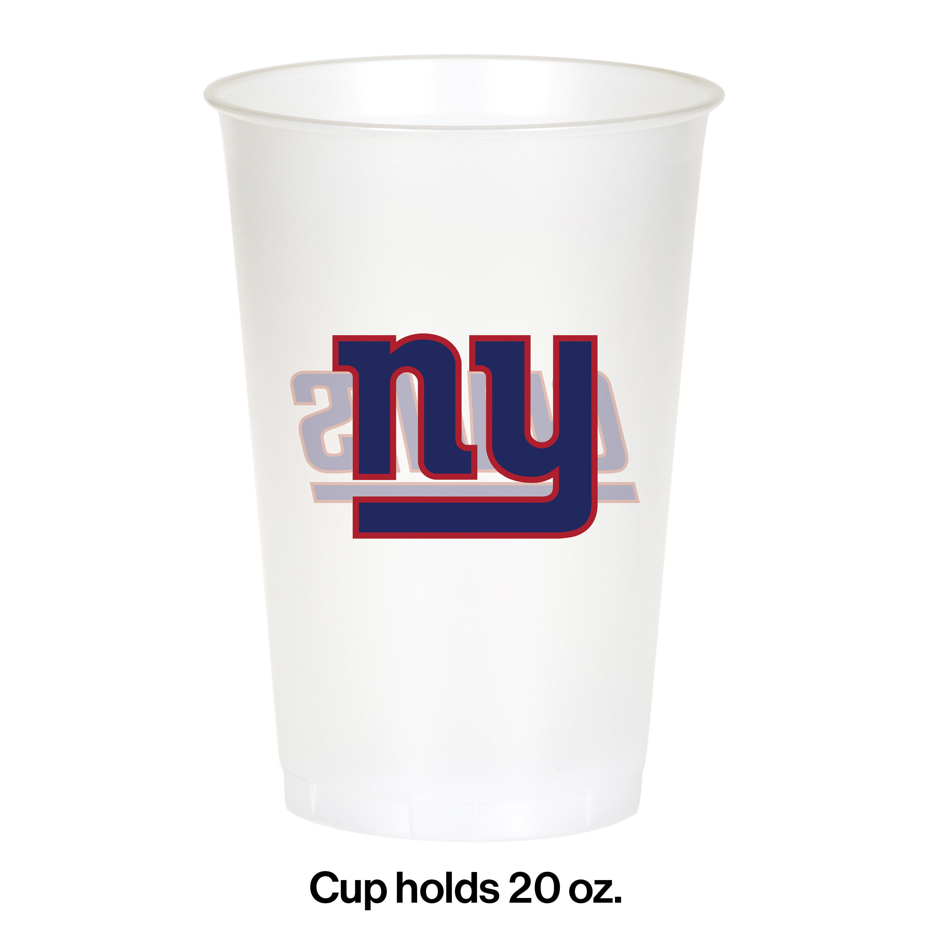 NFL New York Giants Disposable Plastic Cups - 16oz, 25 Pieces - Perfect for  Game Day Parties & Tailgates