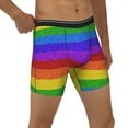 thumbnail image 5 of Sigee Colorful Glitter Rainbow for Men's Boxer Briefs,Moisture Wicking and Breathable Large, 5 of 9