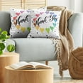 thumbnail image 5 of Ambesonne Romantic Throw Pillow Cover 2 Pack, Thank You Words Color, 24", Multicolor, 5 of 7