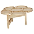 thumbnail image 4 of FOMIYES 1Pack Khaki Wood Picnic Table Portable for Outdoor Activities 35X7.1in, 4 of 8