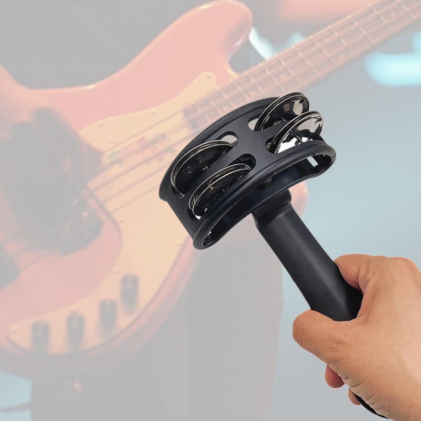 Dualoai Handheld Tambourine Accompaniment Gifts Hand Held Percussion for Kids Adults