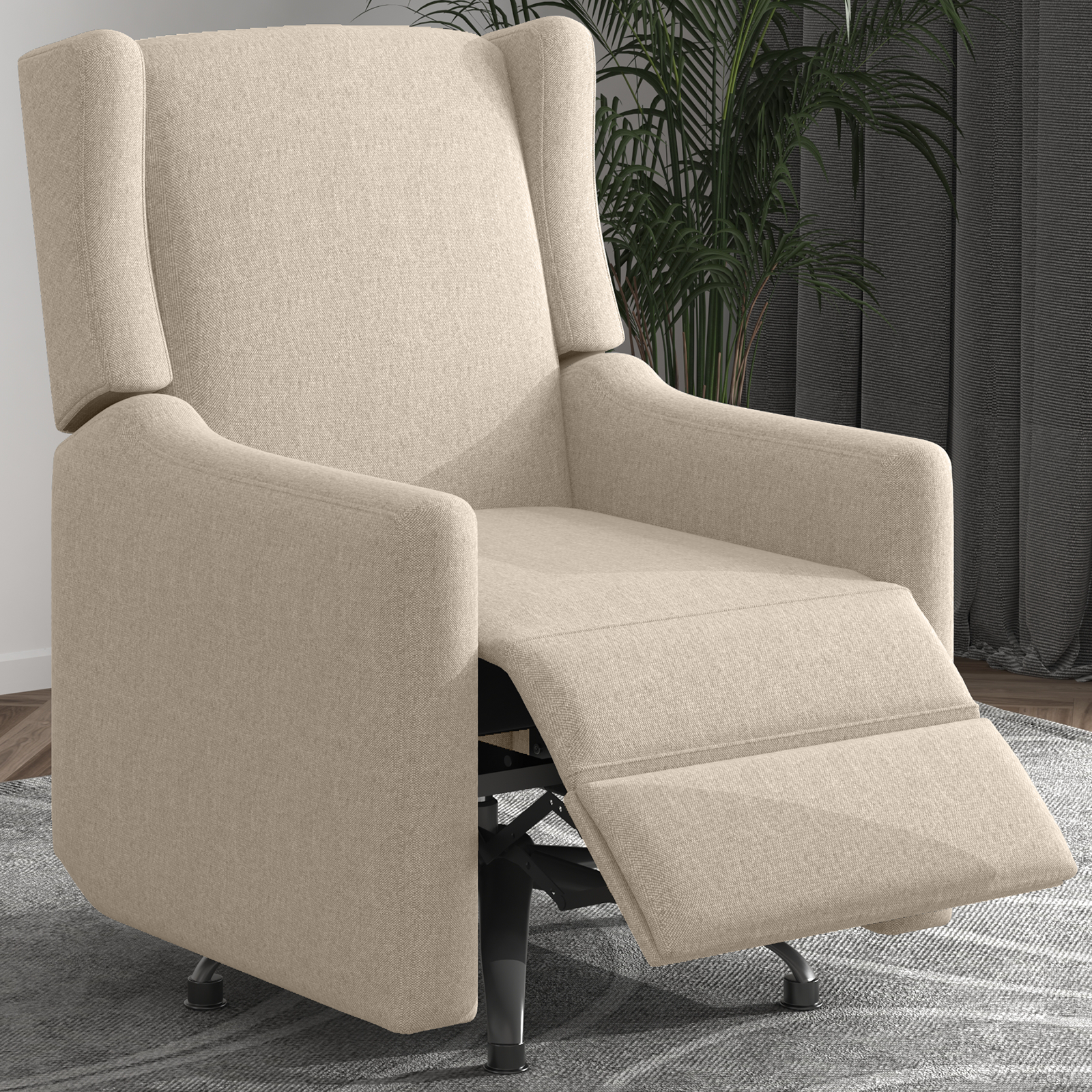 MUZZ Recliner Chair, Upholstered Push Back Recliners, Glider Chair for