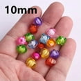 thumbnail image 5 of U8MO 50pcs Round Square Pumpkin Colorful Acrylic Plastic Loose Beads Lot DIY Jewelry-White-10mm, 5 of 6