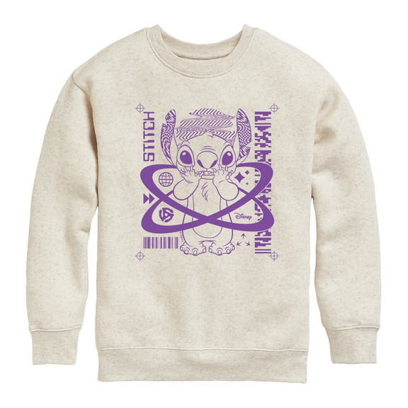 Disney - Lilo & Stitch - Crop Marks Stitch - Toddler & Youth Crewneck Fleece Sweatshirt
