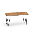thumbnail image 5 of Alaterre Hairpin Natural Live Edge 36" Bench with Coat Hook Shelf Set, 5 of 7