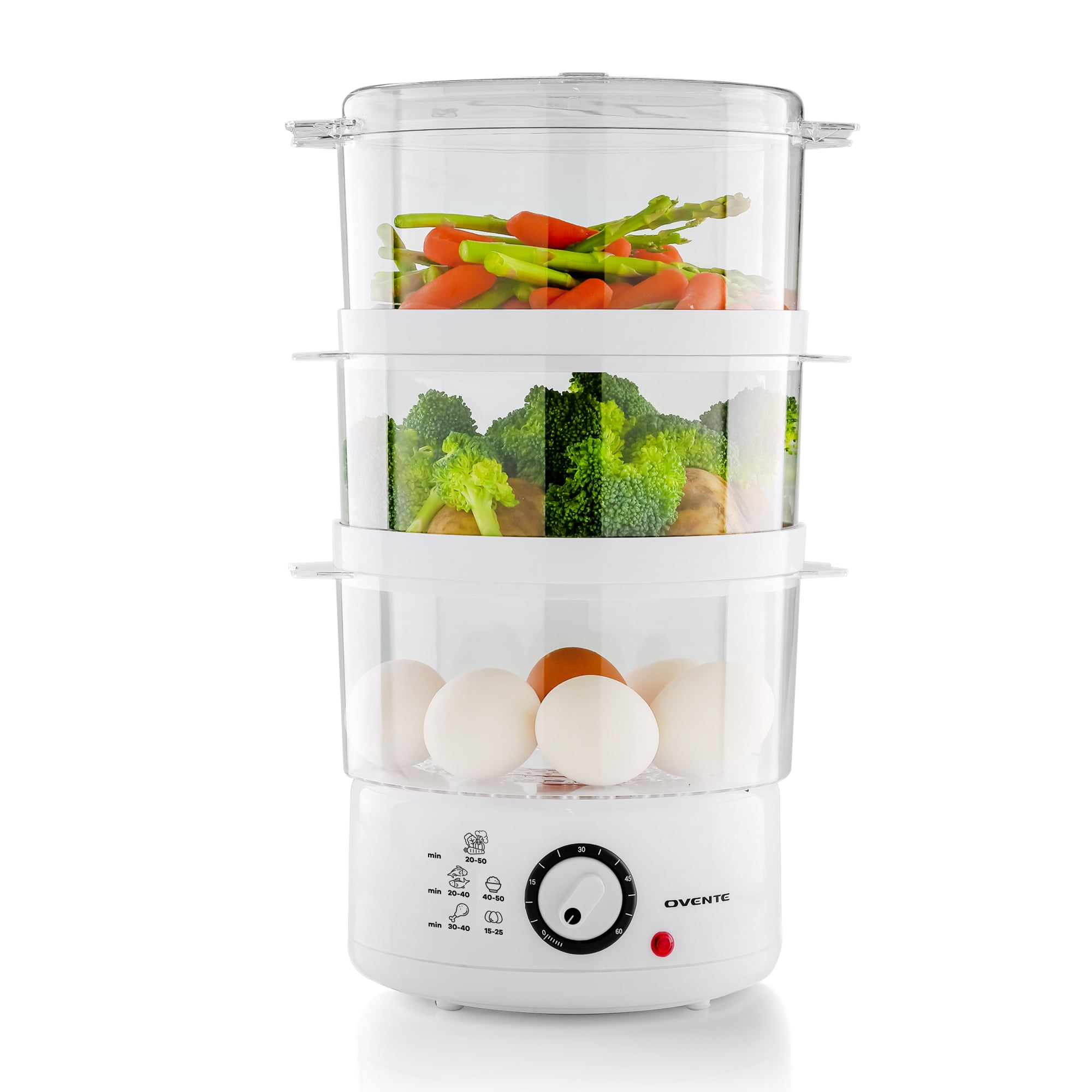 Buy Ovente Electric Food Steamer 7.5 Quart with 3 Tier Stackable