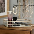 thumbnail image 5 of ELLE Paris Square 10"x10" Mirrored Vanity Tray in Gold, 5 of 6