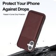 thumbnail image 2 of 2 In 1 Case for iPhone 16 with Kickstand, Detachable Magnetic PU Leather Wallet Case with Card Holder Slots Kickstand Protective Phone Cover Men Women for iPhone 16 - Winered, 2 of 6