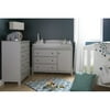 South Shore Cotton Candy Changing Table and 4-Drawer Chest, Soft Gray