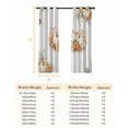 thumbnail image 6 of Fsddascl Thanksgiving Pumpkins Blackout Curtains for Bedroom/Living Room, Thermal Insulated Kitchen Curtains, Autumn Flowers Leaf Gray Striped Grommet Darkening Window Treatment Drapes 27.5"x39"x2, 6 of 6