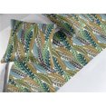 thumbnail image 2 of Leaf Print Bed Runner Set, Tropical Leaves of the Jungle Summer Forest Palm Repetitive Style, Decorative Bedding Scarf & 2 Pillow Shams for Hotels Homes, King, Fawn Mustard Dark Teal, by Ambesonne, 2 of 3