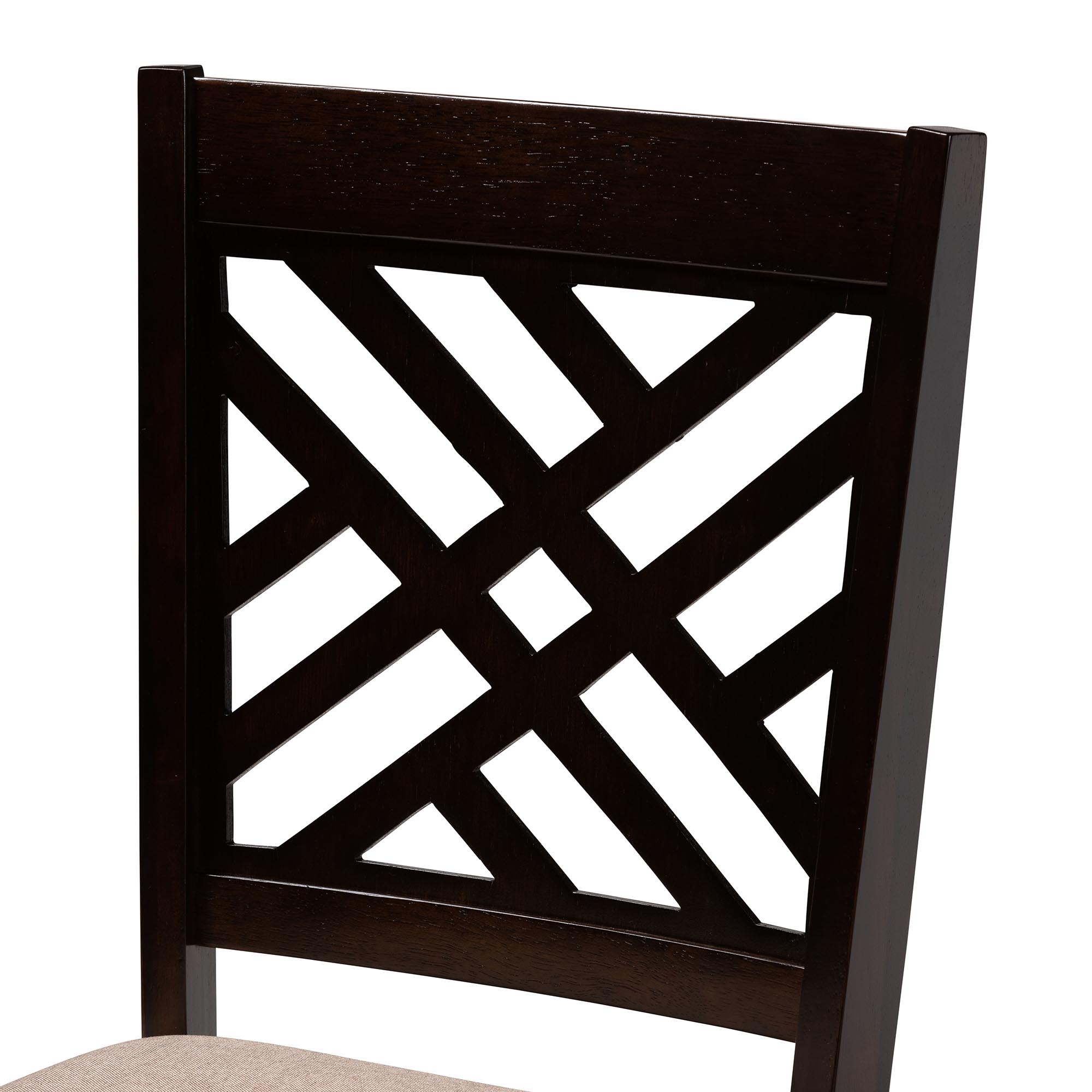 Baxton Studio Elise Modern Dining Set, 5-Piece, Dark Brown