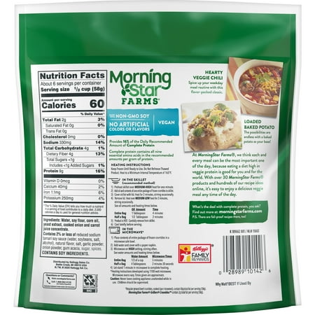 MorningStar Farms Grillers Original Veggie Meal Starters Crumbles, 12 oz (Frozen)