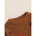 thumbnail image 6 of Nygoyerh Baby Girls Boys Sweater Long Sleeve Crew Neck Flower Pullover Sweater Newborn Infant Clothing for Fall 1M-3T, 6 of 7