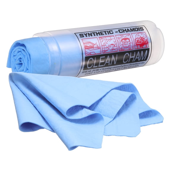 Premium Shammy Cloth for Car Drying 26" x 16.9" in D Shaped Bucket, Blue