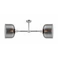 thumbnail image 2 of 209-PC-G73-L Innovations Lighting Bell - 2 Light Island In Traditional Style-10 Inches Tall and 21 Inches Wide-Polished Chrome Finish-Light Smoke, 2 of 2