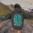 thumbnail image 2 of Bibifish Womens Hoodies Summer Casual Graphic Print Long Sleeve Drawstring Sweatshirts Lightweight Breathable Beach Pullover Tops, 2 of 7