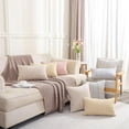 thumbnail image 5 of Mustard Yellow and Beige 12x20 Farmhouse Pillow Covers Set of 2 Linen Striped Patchwork Boho Lumbar Pillow Cover for Living Room Couch and Sofa, 5 of 6