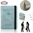 thumbnail image 3 of RFID Blocking Travel Passport Holder with SIM Card Slots - Soft PU Leather Multi-Functional with 4 Card Pockets, Cash & Boarding Pass Compartments, Elastic Strap for Secure Storage - Slim Design for, 3 of 5