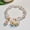 Pink, variant on Elegant Bell Flower Bead Crystal Elastic Bracelet Adjustable Women Jewelry Gift-Blue