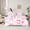 White Pink, variant on Feelyou Black Pink Bowknot Twin Bedding Sets 7pcs, Ribbon Cherry Bedding Comforter Set