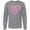 AC-Heather Grey, variant on Inktastic Valentine Words in Pink Long Sleeve T-Shirt