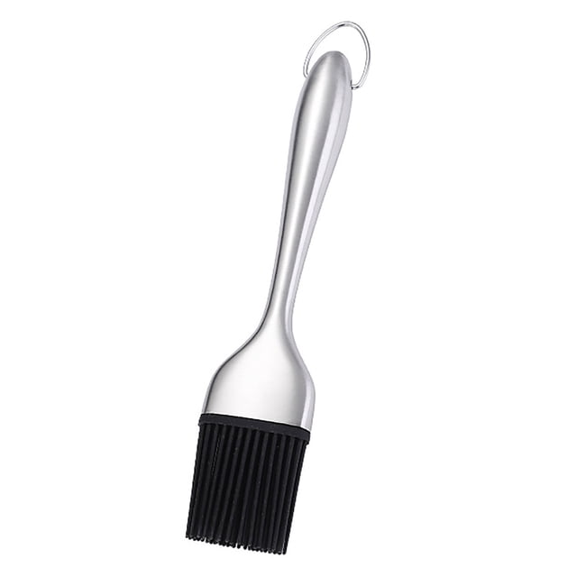 Cooking Utensils for Kitchen High Temperature Barbecue Brush Set Durable Silicone Oil Brush Stainless Steel Handle Kitchen Tool for Grilling Baking and Seasoning